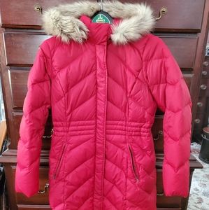 Talbots red down coat